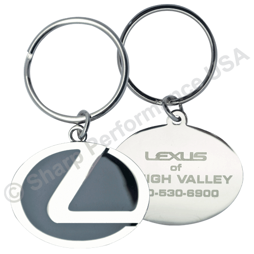 K001LEXUS, Custom Die Struck Oval Dealer Keytag, custom enamel keychains, sharp keychains, custom keychains