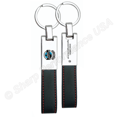 K0021, Premium Leather & Metal Keychain with Contrast Stitching, Custom leather key tags, leather key fobs, leather keychains, custom keychains, custom keychains wholesale