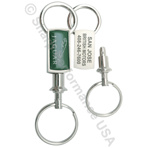 K316 Custom Valet Keychain Domed Color logo & Engraved on Back, custom keychains, logo keychains, pull a part keychains, pull key chains, valet keychains
