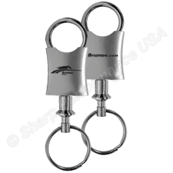 K667 – Valet Pull A Part Metal keytags, keychain w/ Pearl Nickel Finish, These custom keychains have a pull apart function which is perfect for valet drivers