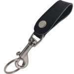 Leather Belt Hook with Bolt Snap Key Ring