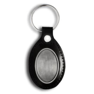 Item# LKC-00, Oval Genuine Leather keychain, Leather key fob, custom leather key, custom leather key tags wholesale, custom leather keychains