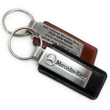 Premium Leather Metal Key Fob Custom Die Struck and Color filled both Sides *Also available in Leatherette Material* K0383,Premium Leather and Metal KeyChain Fob,  Custom Premium leather or leatherette material with Custom logo, material and logo in rectangular shape
