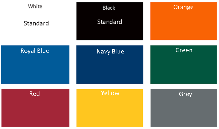 Standard Plastic Resin Colors