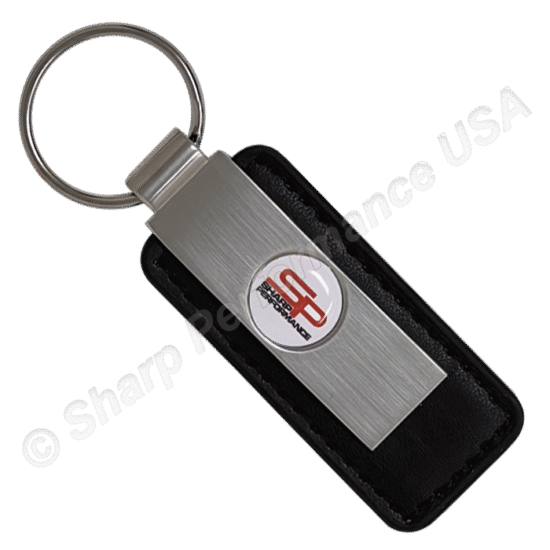 Premium Leatherette Metal Keychain, Round logo keychains, K0383-RECRND, custom keychains, logo keychains