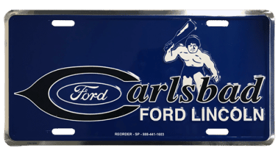 Custom Aluminum Metal Spot Color License Plates Raised Text & Company Logo