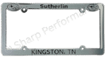 Chrome Face License Plate Frame Recessed Text