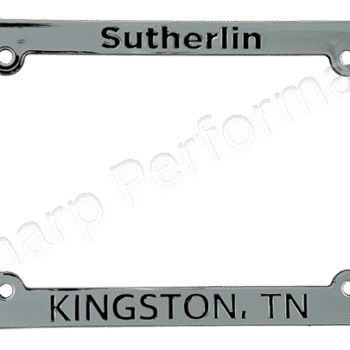 Plastic US-Made Metallic Faced License Plate Frames with Recessed Text for dealerships