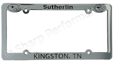 Chrome Face Plastic License Plate Frames With either four holes or two holes