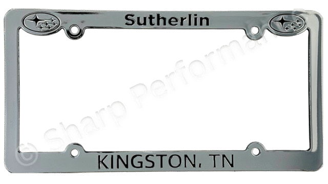 Chrome Face License Plate Frame Recessed Text Plastic US-Made Metallic Faced License Plate Frames with Recessed Text for dealerships