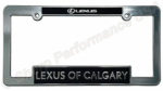 Chrome Face Plastic License Plate Frame PF011