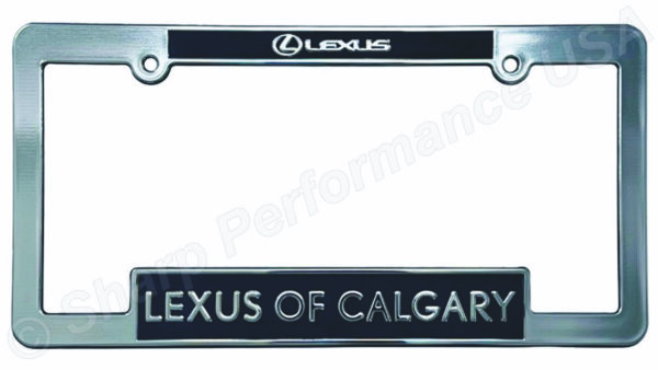 Chrome Face Plastic License Plate Frames PF011