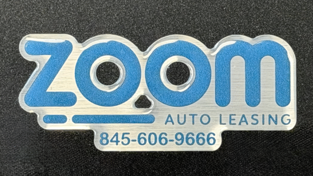 Domed Decal Brushed Metallic Chrome zm