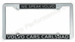 PF01 Plastic License Plate Frame Satin Silver Face