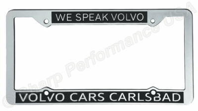 Satin Silver Face Plastic License Plate Frames With either four holes or two holes. Recessed Panels Raised Imprint text logo High Impact ABS
