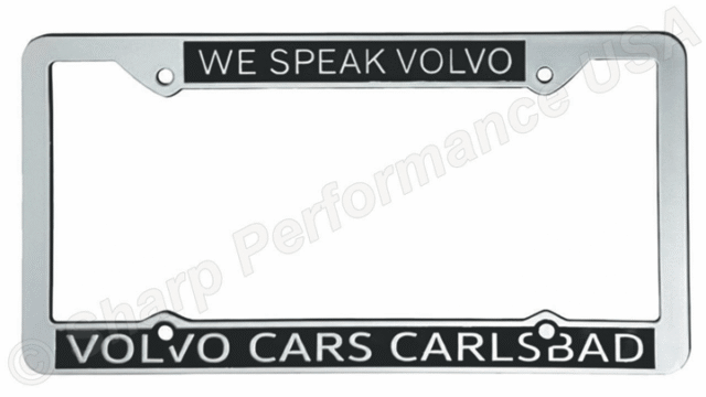 PF01 Plastic License Plate Frame Satin Silver Face A picture of PF01 ABS Plastic License Plate Frame with Satin Silver Face