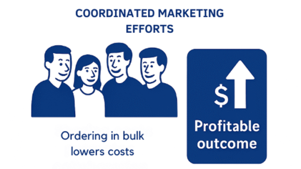 Coordinated Marketing Efforts Coordinated Marketing Efforts graphic