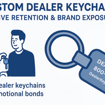 custom dealer keychains for car sales header graphic